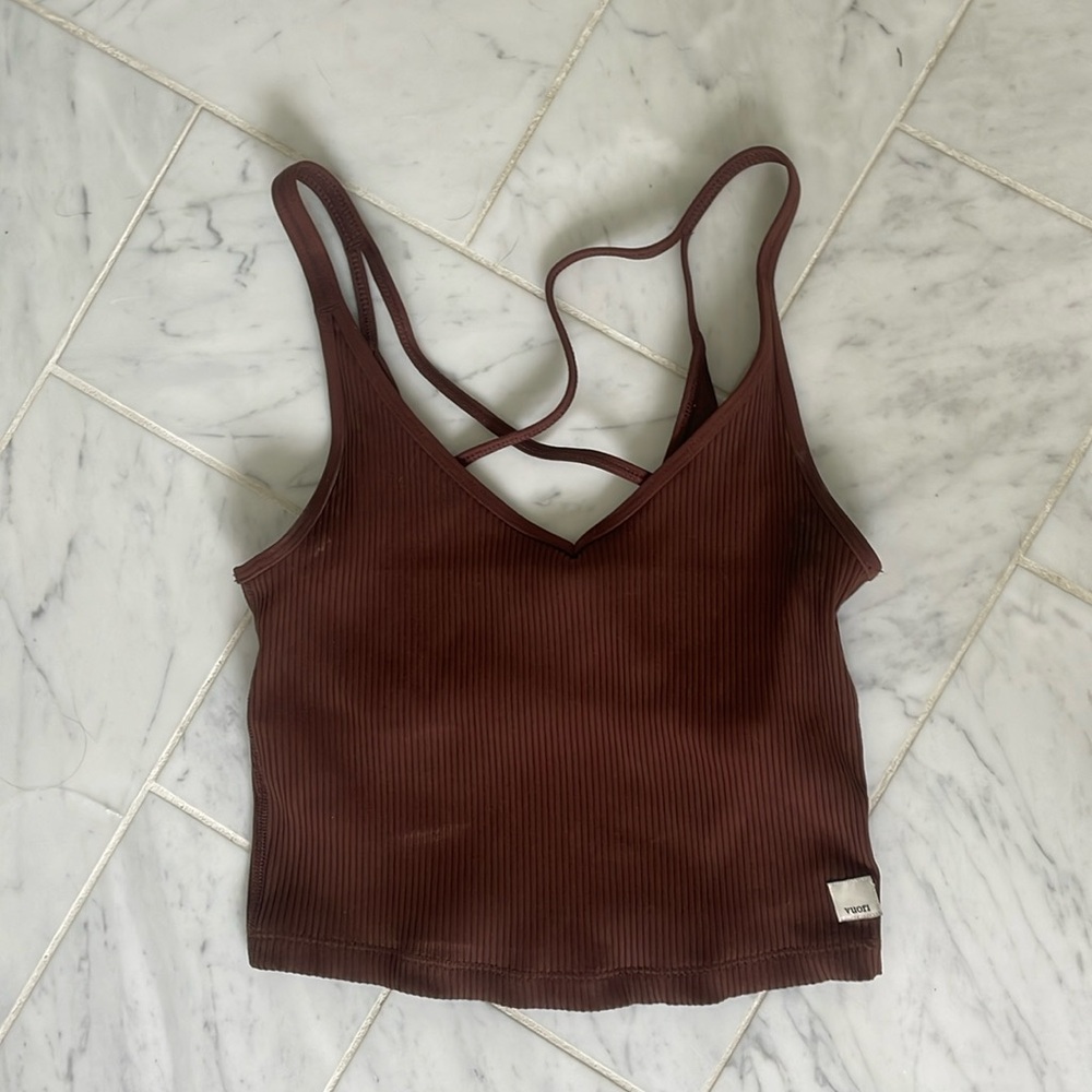 Woman’s Vuori Rib Brown Tank Top